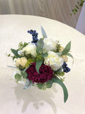 Round Bouquet - Maroon Blue & White - Alexia VM