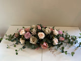 For Hire - Rustic Style Wedding Table Centrepiece 70cm (Code: HI0025) Rustic Rose Arrangement | ARTISTIC GREENERY