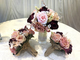 Round Bouquet - Burgundy & Pink - Natalie D