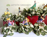 Wedding Guest Table Centrepieces - Flowers for Disney Ornaments - Courtney C | ARTISTIC GREENERY