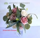 Teardrop Bouquet - Dusty Pink & Cream - Courtney C | ARTISTIC GREENERY