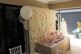 Bridal Shower Backdrop - Pink & White Flower Wall