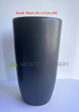 Ceramic Bullet Planter - Matte Black (Code: CER0018) | ARTISTIC GREENERY AUSTRALIA