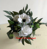 Round Bouquet - Blue & White - Gabrielle F | ARTISTIC GREENERY custom-made Perth WA