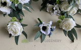 Round Bouquet - Blue & White - Gabrielle F | ARTISTIC GREENERY custom-made Perth WA
