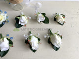 Silk Flowers Wedding Crown, Corsages & Buttonholes - Hayley B  | ARTISTIC GREENERY