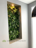 Home Interior Design - Made-to-order Vertical Garden for Wall Recess next to Stairs | ARTISTIC GREENERY