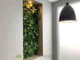 Home Interior Design - Made-to-order Vertical Garden for Wall Recess next to Stairs | ARTISTIC GREENERY