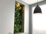 Home Interior Design - Made-to-order Vertical Garden for Wall Recess next to Stairs | ARTISTIC GREENERY