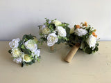 Round Bouquet - Apricot & White - Debbie N