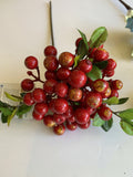 Artificial Red Berries Christmas - F0165 Viburnum Berry Spray 33cm Red 