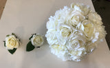 Round Bouquet - White - Jessica