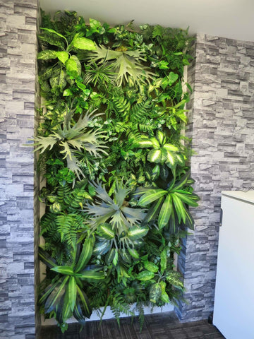 Artificial Vertical Gardens With Fake Plants On Stock Photo, 60% OFF