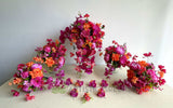 Teardrop Bouquet - Bright Pink & Orange - Brooke S | ARTISTIC GREENERY