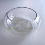 Floating Candle Bowl / Shallow Glass Vase Round - Clear