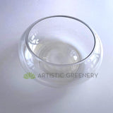 Floating Candle Bowl / Shallow Glass Vase Round - Clear