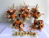 Natural Style Bouquet (Upright) - Orange / Pink / Brown - Grace G | ARTISTIC GREENERY
