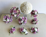 Round Bouquet - Dusty Pink & White - Amanda M (Bouquets & Cake Flowers) | ARTISTIC GREENERY