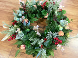 Faux Christmas Theme Floral Wreath 30cm / 40cm / 50cm (WRE006) | ARTISTIC GREENERY Perth Australia 