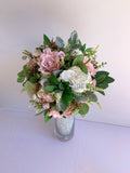 Bridal Round Bouquet - Soft Pink & White Wedding Flowers Mirka O - ARTISTIC GREENERY PERTH