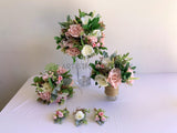 Round Bouquet - Soft Pink & White Wedding Flowers Mirka O - ARTISTIC GREENERY PERTH