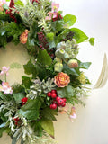 Faux Christmas Theme Floral Wreath 30cm / 40cm / 50cm (WRE006) | ARTISTIC GREENERY Perth Australia 