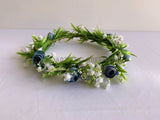 Greek Wedding Flower Crowns Stefana - Blue & White - Olene R (CROWN002) | ARTISTIC GREENERY