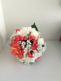 Round Bouquet - Orange & White