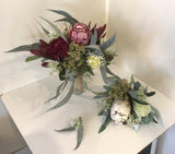 Round Bouquet - Burgundy & Maroon Native Flowers - Ellie B