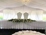 For Hire - White Fabric Backdrop for Events & Weddings 240 (H) x 600 (W)cm (Product Code: HI0044) | ARTISTIC GREENERY Wedding White Backdrop Hire Perth WA