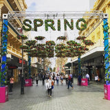 City of Perth Spring Festival 2017 - Hanging Floral Wreaths, Floral Letters, Garlands