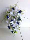 Teardrop Bouquet - Blue & White - Courtney M