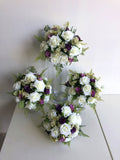 Round Bouquet - Purple & White - Dawt