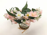 Custom-made Floral Crown - White & Pink Blossom