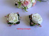 Round Bouquet - Pink & White - Mikaela A