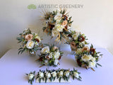 Teardrop Bouquet - Cream Brown & Gold - Rachel M