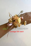Silk Corsage & Buttonhole - Rustic Blush - CB0041 - $53/set | ARTISTIC GREENERY