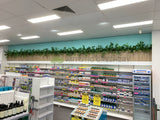 Optimal Pharmacy (Midland WA) - Hanging Artificial Greenery for Built-in Selves | ARTISTIC GREENERY