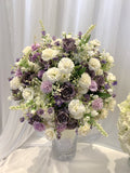 Bridal Posy - Round Bouquet - Lilac & White - Jasmin T | ARTISTIC GREENERY