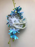 Corsage & Buttonhole - Blue / Turquoise Orchid & Anemone - CB0004 - $58/set