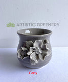 Grey - ACC0108 Ceramic Flower Vase 9cm 4 Colours | ARTISTIC GREENERY