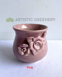Pink - ACC0108 Ceramic Flower Vase 9cm 4 Colours | ARTISTIC GREENERY