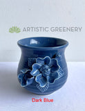 Dark Blue - ACC0108 Ceramic Flower Vase 9cm 4 Colours | ARTISTIC GREENERY
