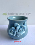 Light Blue - ACC0108 Ceramic Flower Vase 9cm 4 Colours | ARTISTIC GREENERY