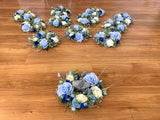 Wedding Table Centrepieces - Light Blue & White - Michelle S