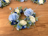 Wedding Table Centrepieces - Light Blue & White - Michelle S