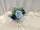 Teardrop Bouquet  - White & Blue - Michelle S