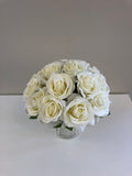 Round Bouquet - White (All Real Touch) - Theodora M