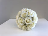 Round Bouquet - White (All Real Touch) - Theodora M