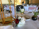 For Hire - Table Number with Flowers 23cm (Code: HI0035) | ARTISTIC GREENERY